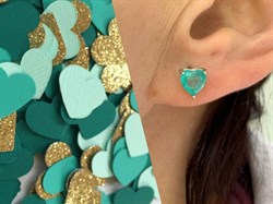 *Пусеты Сердце Мятный Кварц арт. С-3932рс4135-670 (Вес 1,73 г) - фото 222953 *Пусеты Сердце Мятный Кварц арт. С-3932рс4135-670 (Вес 1,73 г) - фото 222953