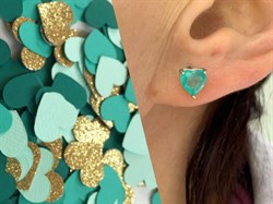 *Пусеты Сердце Мятный Кварц арт. С-3932рс4135-670 (Вес 1,73 г) - фото 222954 *Пусеты Сердце Мятный Кварц арт. С-3932рс4135-670 (Вес 1,73 г) - фото 222954