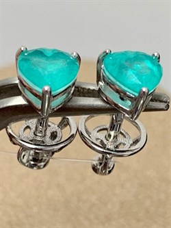 *Пусеты Сердце Мятный Кварц арт. С-3932рс4135-670 (Вес 1,73 г) - фото 222958 *Пусеты Сердце Мятный Кварц арт. С-3932рс4135-670 (Вес 1,73 г) - фото 222958