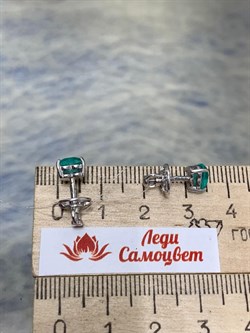 *Пусеты Сердце Мятный Кварц арт. С-3932рс4135-670 (Вес 1,73 г) - фото 222962 *Пусеты Сердце Мятный Кварц арт. С-3932рс4135-670 (Вес 1,73 г) - фото 222962