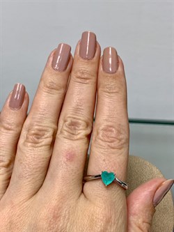 *Кольцо р.18,5 Сердце Мятный Кварц арт. К-3932рс4135-494 Вес 1,97 г - фото 222981 *Кольцо р.18,5 Сердце Мятный Кварц арт. К-3932рс4135-494 Вес 1,97 г - фото 222981