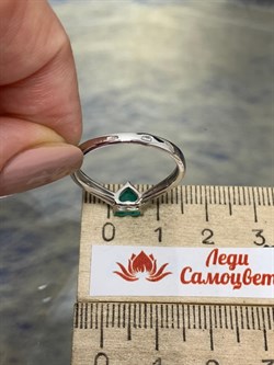 *Кольцо р.18,5 Сердце Мятный Кварц арт. К-3932рс4135-494 Вес 1,97 г - фото 222982 *Кольцо р.18,5 Сердце Мятный Кварц арт. К-3932рс4135-494 Вес 1,97 г - фото 222982