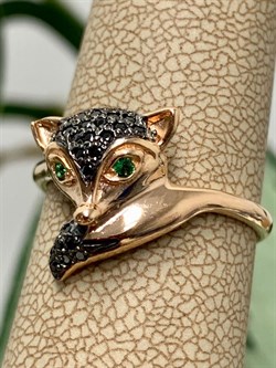 *Кольцо р.17,5 Черный Фианит Лисенок арт. 01-1а177613322162-865 Вес 2,29 г - фото 223336 *Кольцо р.17,5 Черный Фианит Лисенок арт. 01-1а177613322162-865 Вес 2,29 г - фото 223336