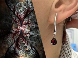 *Серьги Прищепки Гранат Пироп арт. 02-1988/00ГР-00-101 Вес 5,39 г - фото 223604 *Серьги Прищепки Гранат Пироп арт. 02-1988/00ГР-00-101 Вес 5,39 г - фото 223604