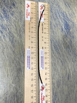 *Браслет р.17 Черная Шпинель арт. Бр-01р черный-035 Вес 1,4 г - фото 223799