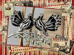 *Брошь Голуби Эмаль Фианит арт. бр-080р216 (Вес 3,98 г) - фото 224012 *Брошь Голуби Эмаль Фианит арт. бр-080р216 (Вес 3,98 г) - фото 224012