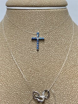 *Колье р.40 Голубой Сапфир иск арт. с1.10.11.08-736 Вес 0,72 г - фото 224314 *Колье р.40 Голубой Сапфир иск арт. с1.10.11.08-736 Вес 0,72 г - фото 224314
