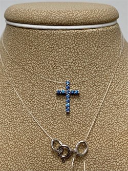 *Колье р.40 Голубой Сапфир иск арт. с1.10.11.08-736 Вес 0,72 г - фото 224320 *Колье р.40 Голубой Сапфир иск арт. с1.10.11.08-736 Вес 0,72 г - фото 224320