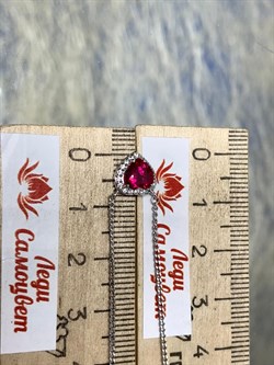 *Колье р.40 Сердце синт. Рубин арт. Кц-3929рс91500-463 Вес 3 г - фото 224353 *Колье р.40 Сердце синт. Рубин арт. Кц-3929рс91500-463 Вес 3 г - фото 224353