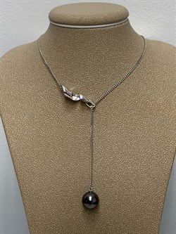 *Колье р.45 иск Черный Жемчуг арт. Кц-3595рк805-869 (Вес 4,75 г) - фото 224405 *Колье р.45 иск Черный Жемчуг арт. Кц-3595рк805-869 (Вес 4,75 г) - фото 224405