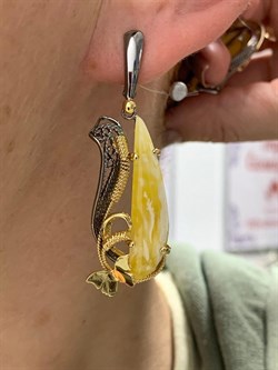 *Серьги Янтарь арт. 43020102546-528 (Вес 12,29г) - фото 224523 *Серьги Янтарь арт. 43020102546-528 (Вес 12,29г) - фото 224523