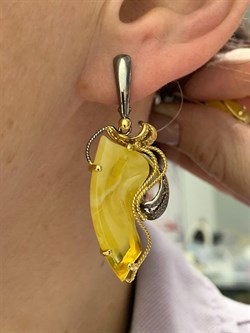 *Серьги Янтарь арт. 43020102546-862 (Вес 10,04г) - фото 224645 *Серьги Янтарь арт. 43020102546-862 (Вес 10,04г) - фото 224645