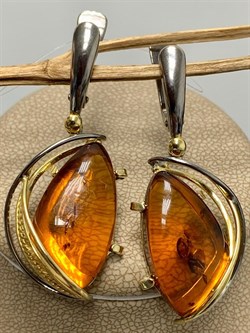 *Серьги Янтарь арт. 43020216546-119 (Вес 8,71г) - фото 224715 *Серьги Янтарь арт. 43020216546-119 (Вес 8,71г) - фото 224715