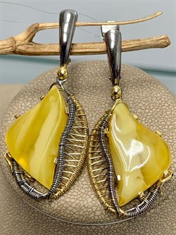 *Серьги Янтарь арт. 43020112591-504 (Вес 9,47г) - фото 224729 *Серьги Янтарь арт. 43020112591-504 (Вес 9,47г) - фото 224729