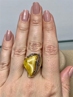*Кольцо р.17,5 Янтарь арт. 43030112591-073 (Вес 6,1г) - фото 224731 *Кольцо р.17,5 Янтарь арт. 43030112591-073 (Вес 6,1г) - фото 224731