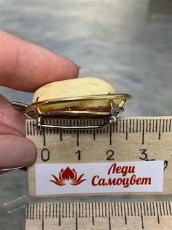 *Брошь Янтарь арт. 43060108519-677 (Вес 8,95г) - фото 224742