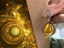 *Серьги Янтарь арт. 43020202546-788 (Вес 10г) - фото 224745 *Серьги Янтарь арт. 43020202546-788 (Вес 10г) - фото 224745