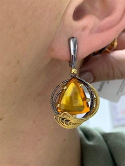 *Серьги Янтарь арт. 43020202546-788 (Вес 10г) - фото 224746 *Серьги Янтарь арт. 43020202546-788 (Вес 10г) - фото 224746