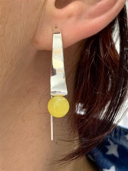 *Серьги Петли Желтый Янтарь арт. 85020100401-370 Вес 5,29г - фото 224797 *Серьги Петли Желтый Янтарь арт. 85020100401-370 Вес 5,29г - фото 224797