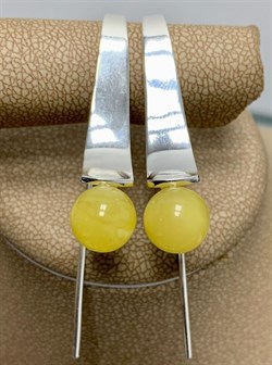 *Серьги Петли Желтый Янтарь арт. 85020100401-370 Вес 5,29г - фото 224798 *Серьги Петли Желтый Янтарь арт. 85020100401-370 Вес 5,29г - фото 224798