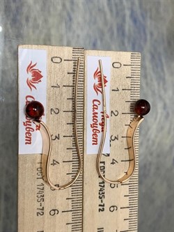 *Серьги Петли Коньячный Янтарь арт. 95020200401-233 Вес 4,91г - фото 224806 *Серьги Петли Коньячный Янтарь арт. 95020200401-233 Вес 4,91г - фото 224806