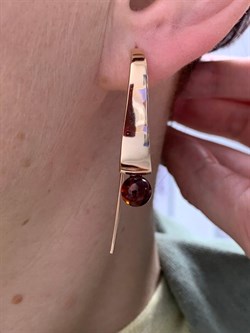 *Серьги Петли Коньячный Янтарь арт. 95020200401-233 Вес 4,91г - фото 224809 *Серьги Петли Коньячный Янтарь арт. 95020200401-233 Вес 4,91г - фото 224809