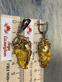 *Серьги Янтарь арт. 43022108573-468 (Вес 11,86г) - фото 224815 *Серьги Янтарь арт. 43022108573-468 (Вес 11,86г) - фото 224815