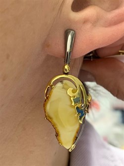 *Серьги Янтарь арт. 43020108573-454 (Вес 8,61г) - фото 224849 *Серьги Янтарь арт. 43020108573-454 (Вес 8,61г) - фото 224849