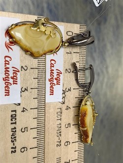 *Серьги Янтарь арт. 43020108573-454 (Вес 8,61г) - фото 224851 *Серьги Янтарь арт. 43020108573-454 (Вес 8,61г) - фото 224851