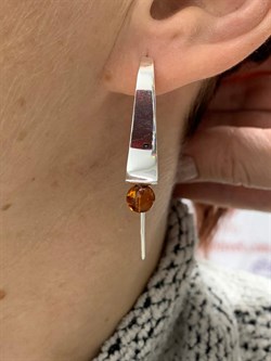 *Серьги Петли Коньячный Янтарь арт. 85020200401-513 Вес 5,61 г - фото 224869 *Серьги Петли Коньячный Янтарь арт. 85020200401-513 Вес 5,61 г - фото 224869