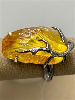 *Кольцо р.16,75 Янтарь арт. 43032119520-410 (Вес 6,4 г) - фото 224963 *Кольцо р.16,75 Янтарь арт. 43032119520-410 (Вес 6,4 г) - фото 224963