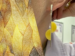 *Серьги Янтарь арт. 85020100356-123 Вес 12,83г - фото 224965