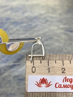 *Серьги Янтарь арт. 85020100356-123 Вес 12,83г - фото 224967