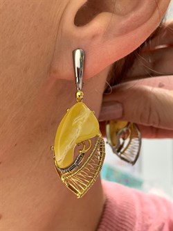 *Серьги Янтарь арт. 43022112591-770 (Вес 9,15 г) - фото 225003 *Серьги Янтарь арт. 43022112591-770 (Вес 9,15 г) - фото 225003