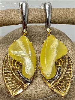 *Серьги Янтарь арт. 43022112591-770 (Вес 9,15 г) - фото 225008 *Серьги Янтарь арт. 43022112591-770 (Вес 9,15 г) - фото 225008