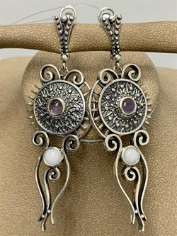 *Серьги Микс Аметист арт. 37-СЛ472-30-208-575 вес 19,36 г - фото 225089 *Серьги Микс Аметист арт. 37-СЛ472-30-208-575 вес 19,36 г - фото 225089