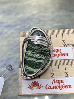 *Кольцо р.18 Змеевик Серпентин арт. 37-КРР050-38-4.127П-1002302401499000 (вес 14,99 г) - фото 225287 *Кольцо р.18 Змеевик Серпентин арт. 37-КРР050-38-4.127П-1002302401499000 (вес 14,99 г) - фото 225287