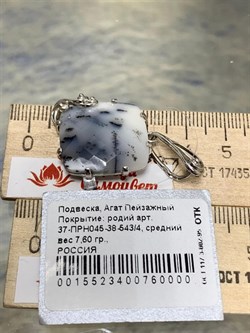 *Подвеска Агат Пейзажный арт. 37-ПРН045-38-543/4-0015523400760000 (вес 7,6 г) - фото 225305 *Подвеска Агат Пейзажный арт. 37-ПРН045-38-543/4-0015523400760000 (вес 7,6 г) - фото 225305