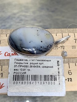 *Подвеска Агат Пейзажный арт. 37-ПРН050-38-543/4-0018036401091000 (вес 10,91 г) - фото 225307 *Подвеска Агат Пейзажный арт. 37-ПРН050-38-543/4-0018036401091000 (вес 10,91 г) - фото 225307