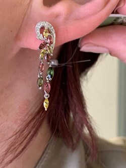 *Серьги Турмалин цв Белое арт. 2_02494-672 (вес 4,77 г) - фото 225581 *Серьги Турмалин цв Белое арт. 2_02494-672 (вес 4,77 г) - фото 225581