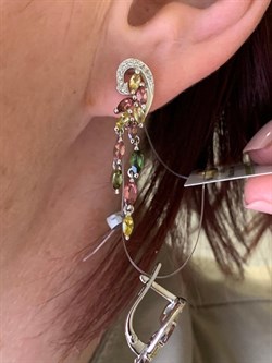 *Серьги Турмалин цв Белое арт. 2_02494-672 (вес 4,77 г) - фото 225582 *Серьги Турмалин цв Белое арт. 2_02494-672 (вес 4,77 г) - фото 225582