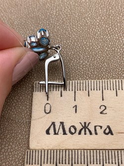 *Серьги Голубой Топаз цв Белое арт. 2_01118-115 (вес 7,49 г) - фото 225595 *Серьги Голубой Топаз цв Белое арт. 2_01118-115 (вес 7,49 г) - фото 225595