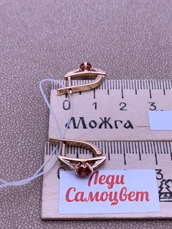 *Серьги Розовый Турмалин цв Красное арт. 2_01219-088 вес 3,04 г - фото 225601 *Серьги Розовый Турмалин цв Красное арт. 2_01219-088 вес 3,04 г - фото 225601
