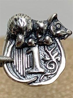 *Сувенир Серебряная Монета Мышь арт. МК-02ч-626 Вес 1,42 г - фото 225698