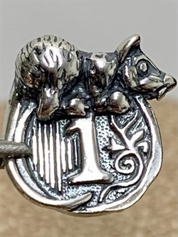 *Сувенир Серебряная Монета Мышь арт. МК-02ч-626 Вес 1,42 г - фото 225699