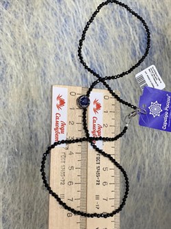 *Колье р.50 д.2мм Сапфир Черная Шпинель арт. Кц-2222рчс1108416-715 Вес 7,38 г - фото 225953 *Колье р.50 д.2мм Сапфир Черная Шпинель арт. Кц-2222рчс1108416-715 Вес 7,38 г - фото 225953