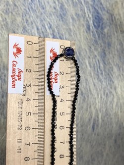 *Колье р.50 д.2мм Сапфир Черная Шпинель арт. Кц-2222рчс1108416-715 Вес 7,38 г - фото 225954 *Колье р.50 д.2мм Сапфир Черная Шпинель арт. Кц-2222рчс1108416-715 Вес 7,38 г - фото 225954