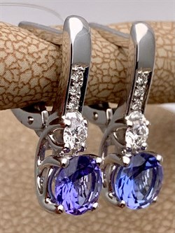 *Серьги Танзанит цв Белое арт. 2_02200-964 (вес 3,77 г) - фото 226125 *Серьги Танзанит цв Белое арт. 2_02200-964 (вес 3,77 г) - фото 226125