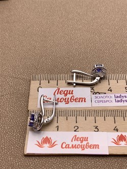 *Серьги Танзанит цв Белое арт. 2_02088-969 (вес 5,1 г) - фото 226158 *Серьги Танзанит цв Белое арт. 2_02088-969 (вес 5,1 г) - фото 226158