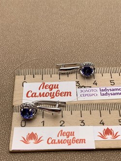 *Серьги Танзанит цв Белое арт. 2_02088-969 (вес 5,1 г) - фото 226159 *Серьги Танзанит цв Белое арт. 2_02088-969 (вес 5,1 г) - фото 226159